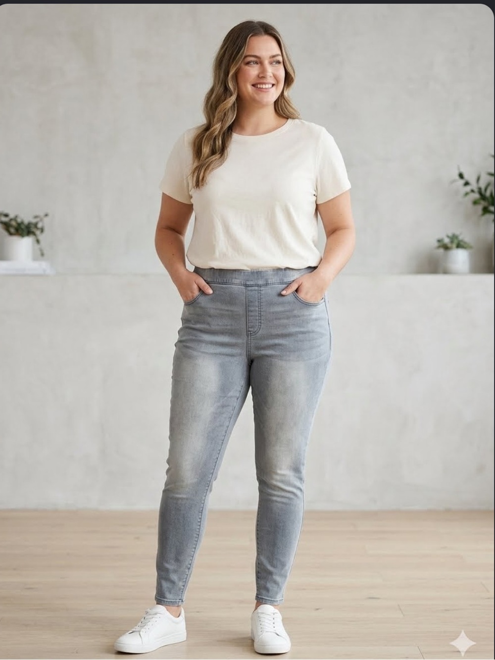 Time & Tru Light Blue Relaxed women’s blue Jeggings Jeans